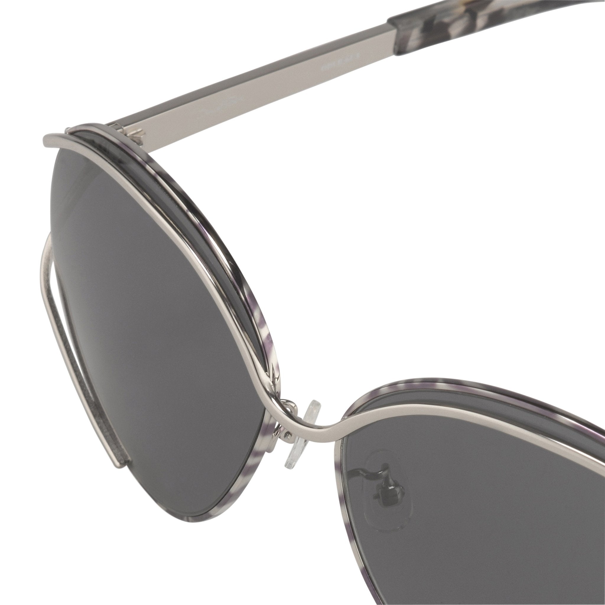 Oscar De La Renta Sunglasses Oval Black White and Grey