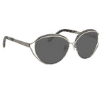 Oscar De La Renta Sunglasses Oval Black White and Grey