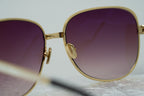 Oscar De La Renta Sunglasses Oversized Gold and Purple