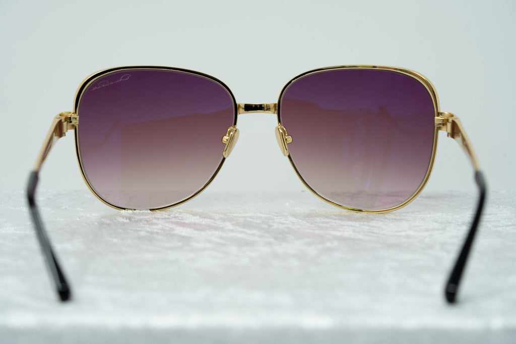 Oscar De La Renta Sunglasses Oversized Gold and Purple