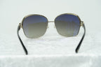 Oscar De La Renta Sunglasses Oversized Aquamarine Enamel and Grey