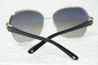 Oscar De La Renta Sunglasses Oversized Aquamarine Enamel and Grey