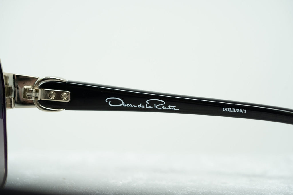 Oscar De La Renta Sunglasses Oversized Aquamarine Enamel and Grey