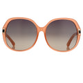Oscar De La Renta Sunglasses Round Oversized Orange and Grey
