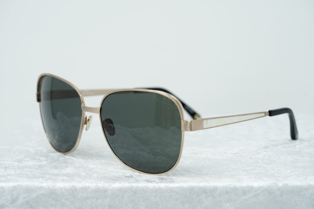 Oscar De La Renta Sunglasses Oversized Rose Gold and Green