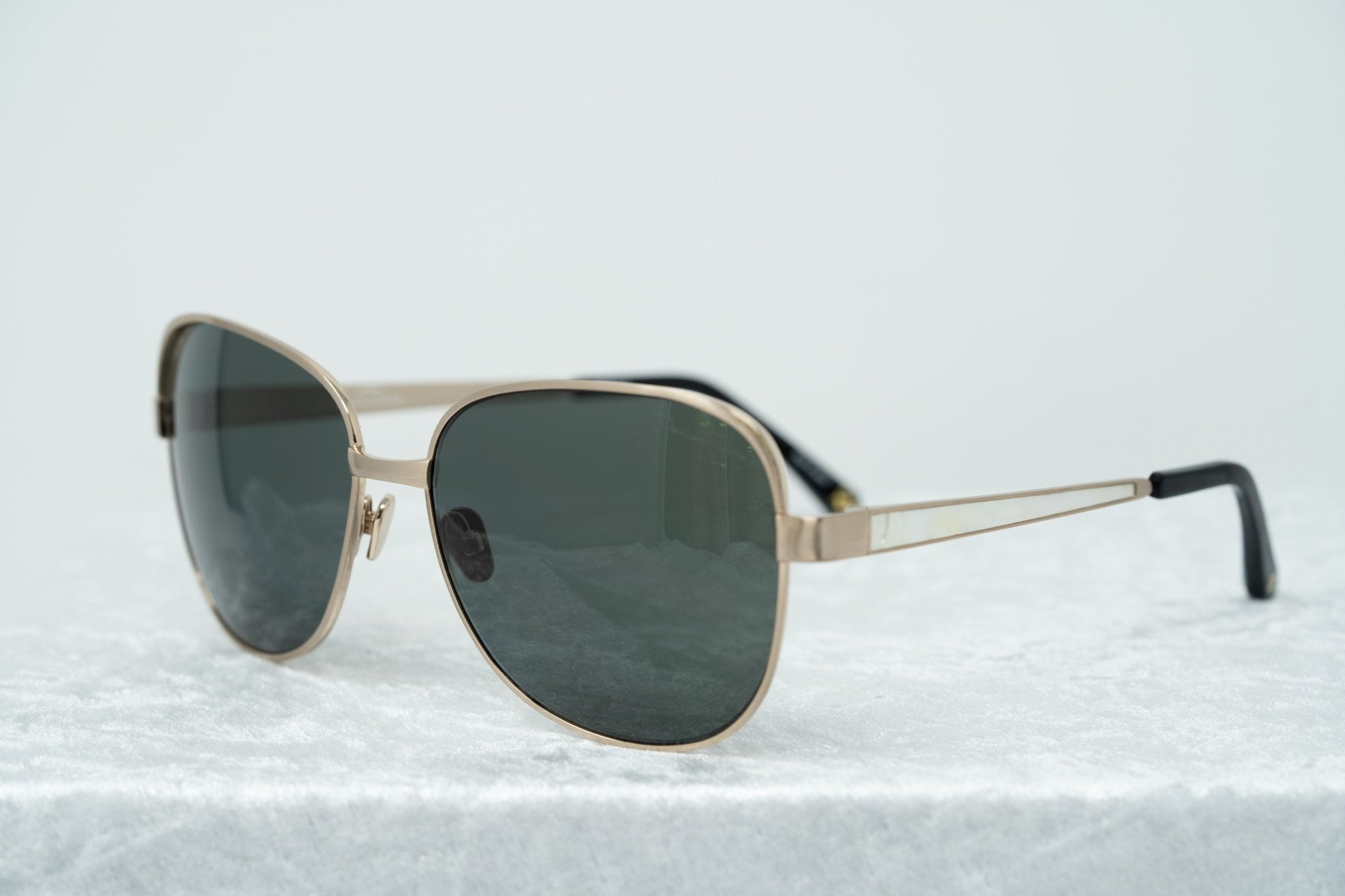 Oscar De La Renta Sunglasses Oversized Rose Gold and Green