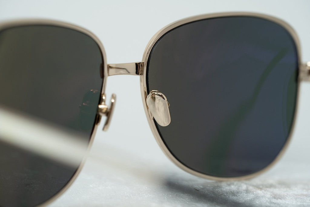 Oscar De La Renta Sunglasses Oversized Rose Gold and Green