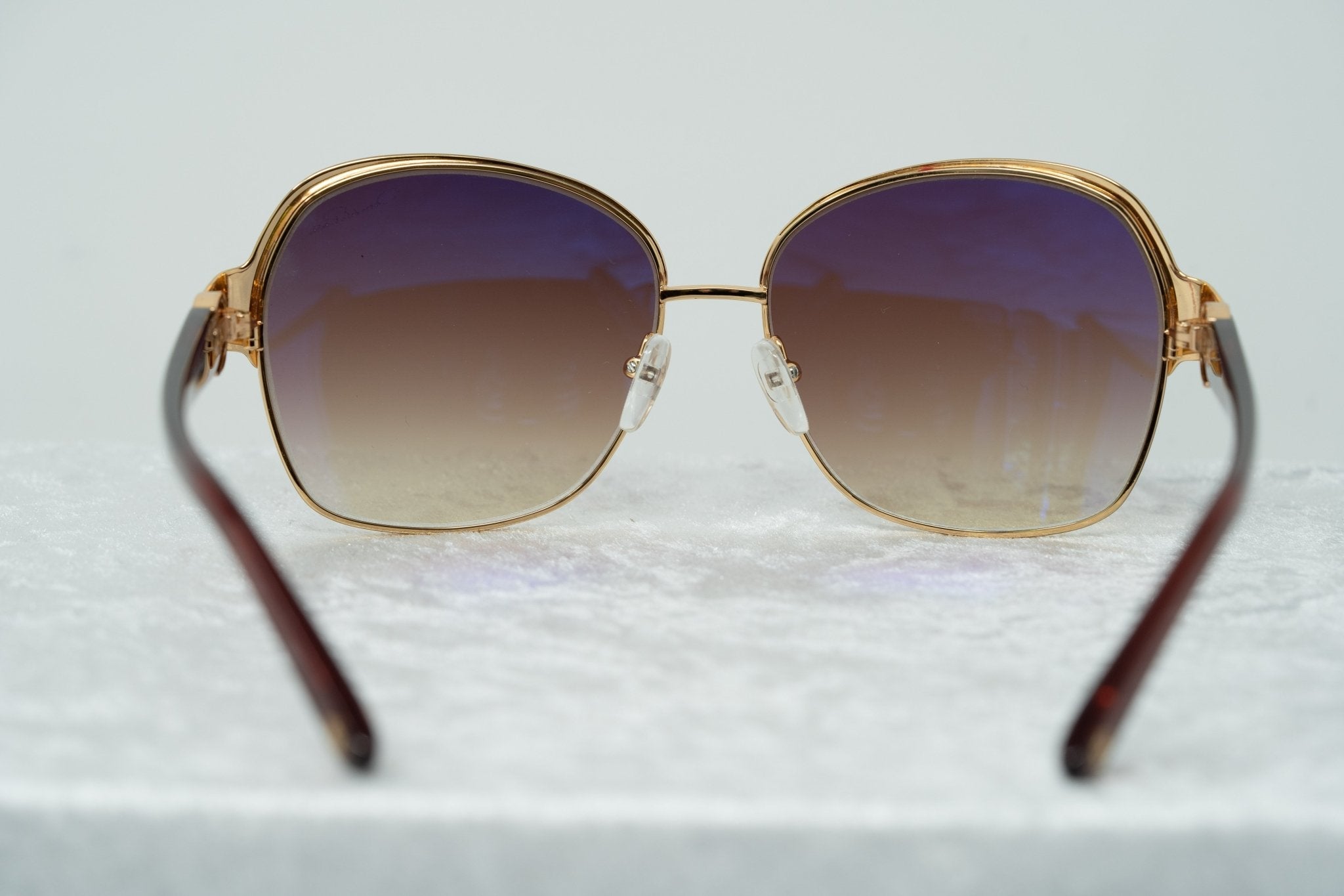 Oscar De La Renta Sunglasses Oversized Russian Gold Red and Grey