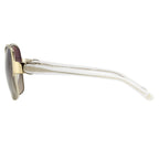 Oscar De La Renta Sunglasses Oversized Silver Light Oyster and Grey