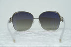 Oscar De La Renta Sunglasses Oversized Silver Light Oyster and Grey