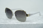 Oscar De La Renta Sunglasses Oversized Silver Light Oyster and Grey