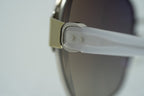 Oscar De La Renta Sunglasses Oversized Silver Light Oyster and Grey