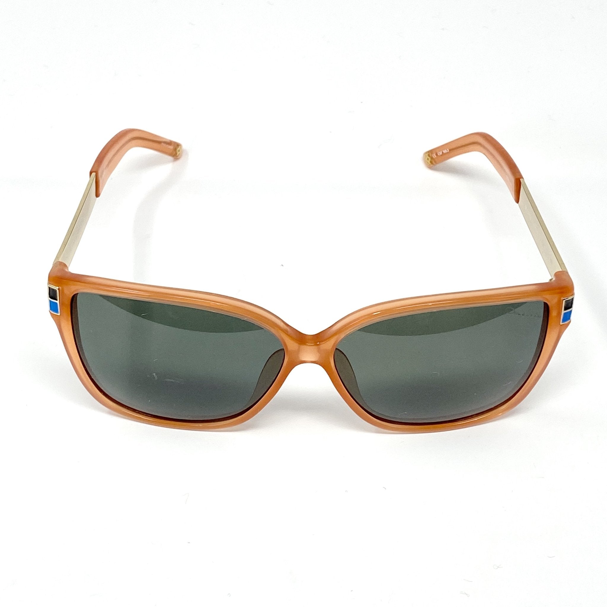 Oscar De La Renta Sunglasses Oversized Orange and Green