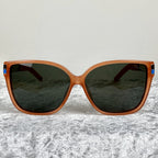 Oscar De La Renta Sunglasses Oversized Orange and Green