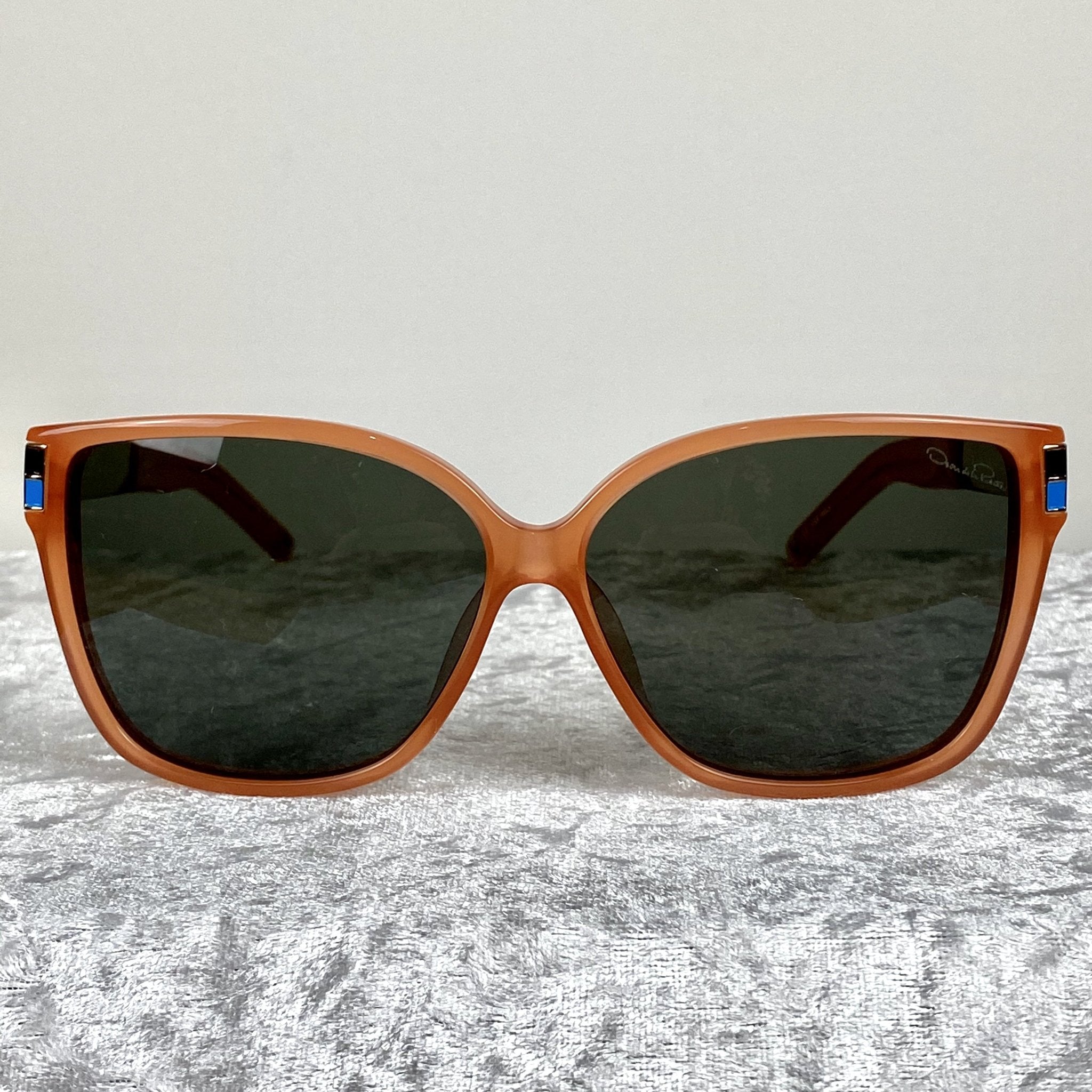 Oscar De La Renta Sunglasses Oversized Orange and Green