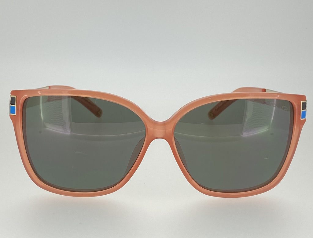 Oscar De La Renta Sunglasses Oversized Orange and Green