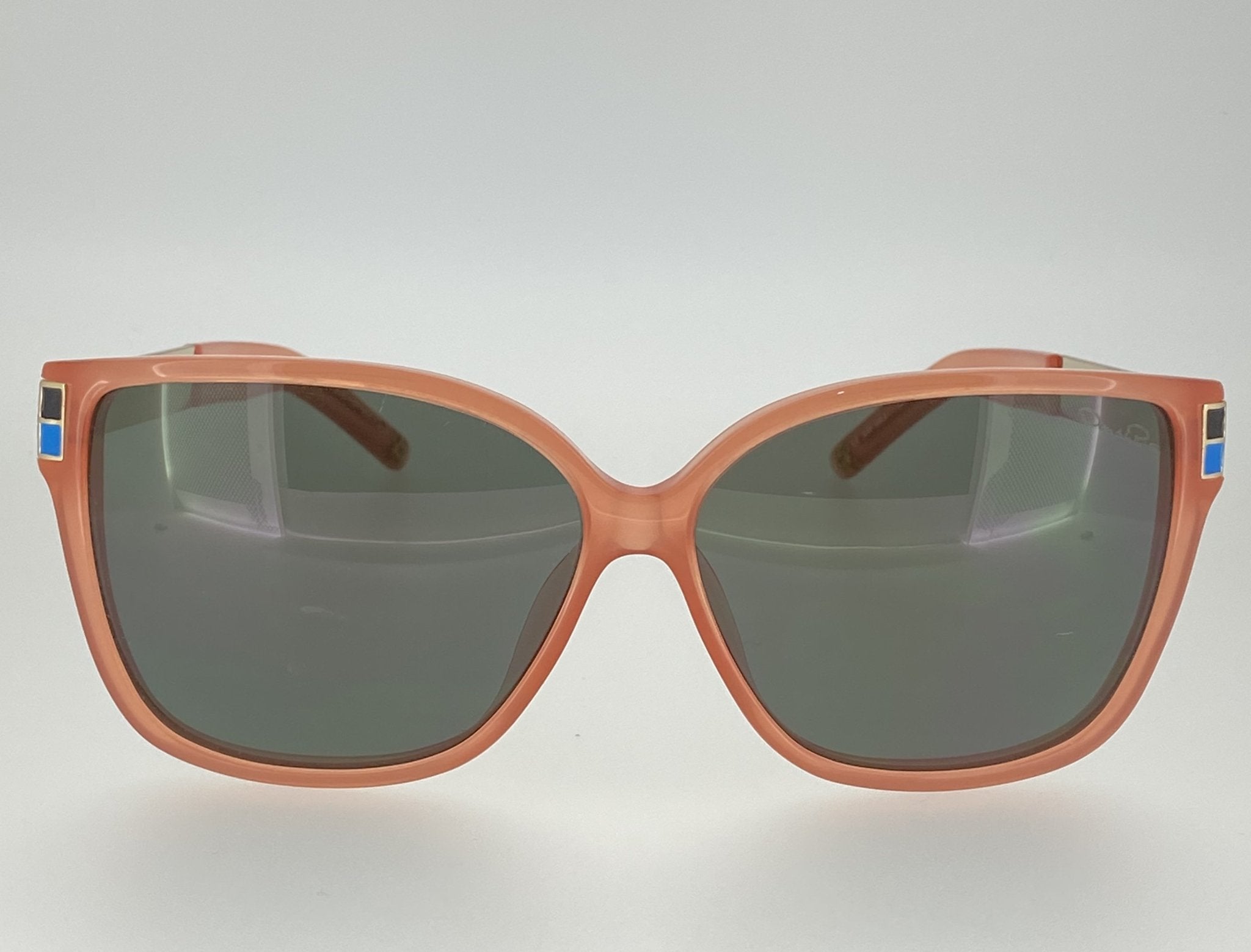 Oscar De La Renta Sunglasses Oversized Orange and Green