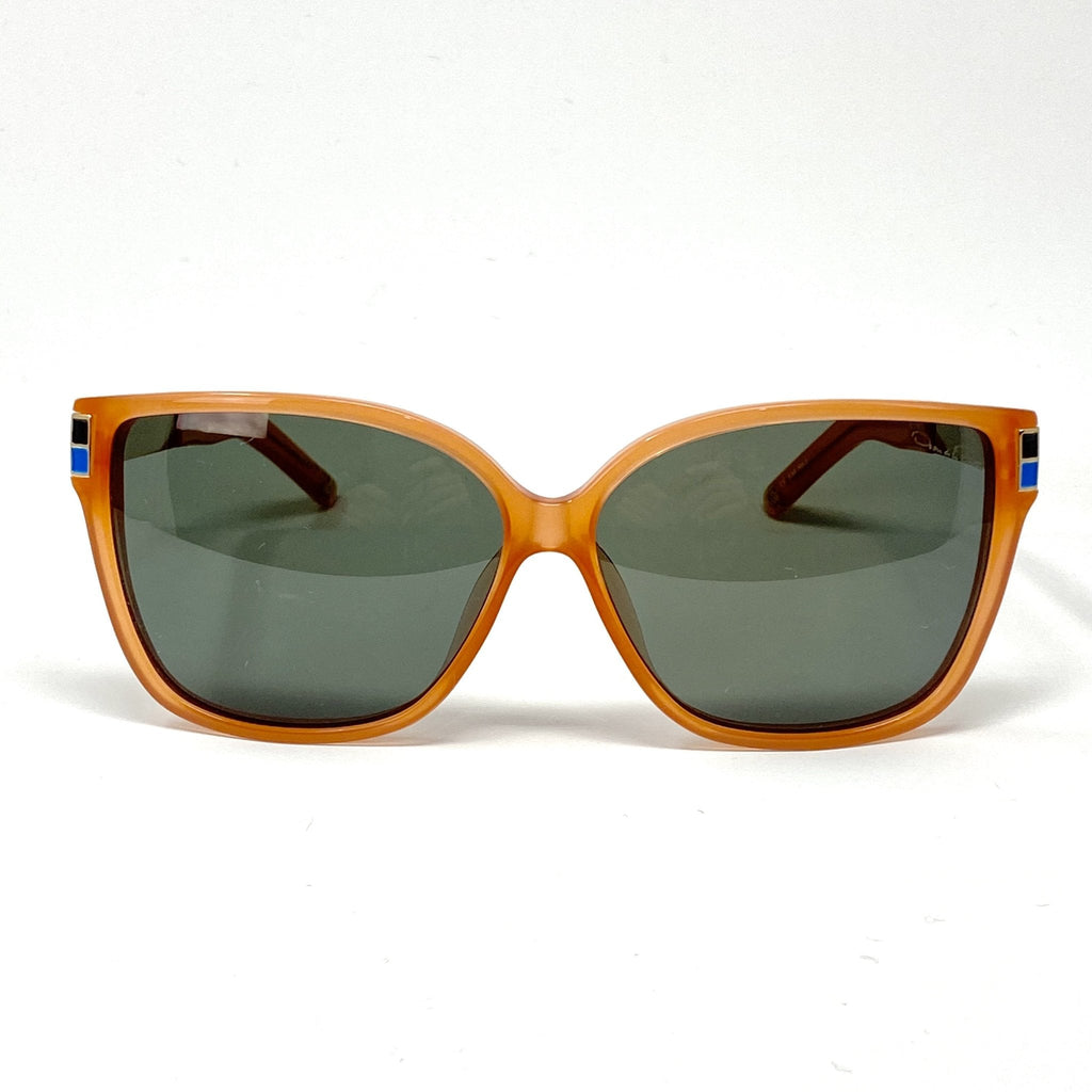 Oscar De La Renta Sunglasses Oversized Orange and Green