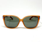 Oscar De La Renta Sunglasses Oversized Orange and Green