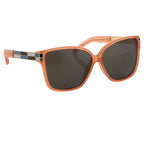 Oscar De La Renta Sunglasses Oversized Orange and Green