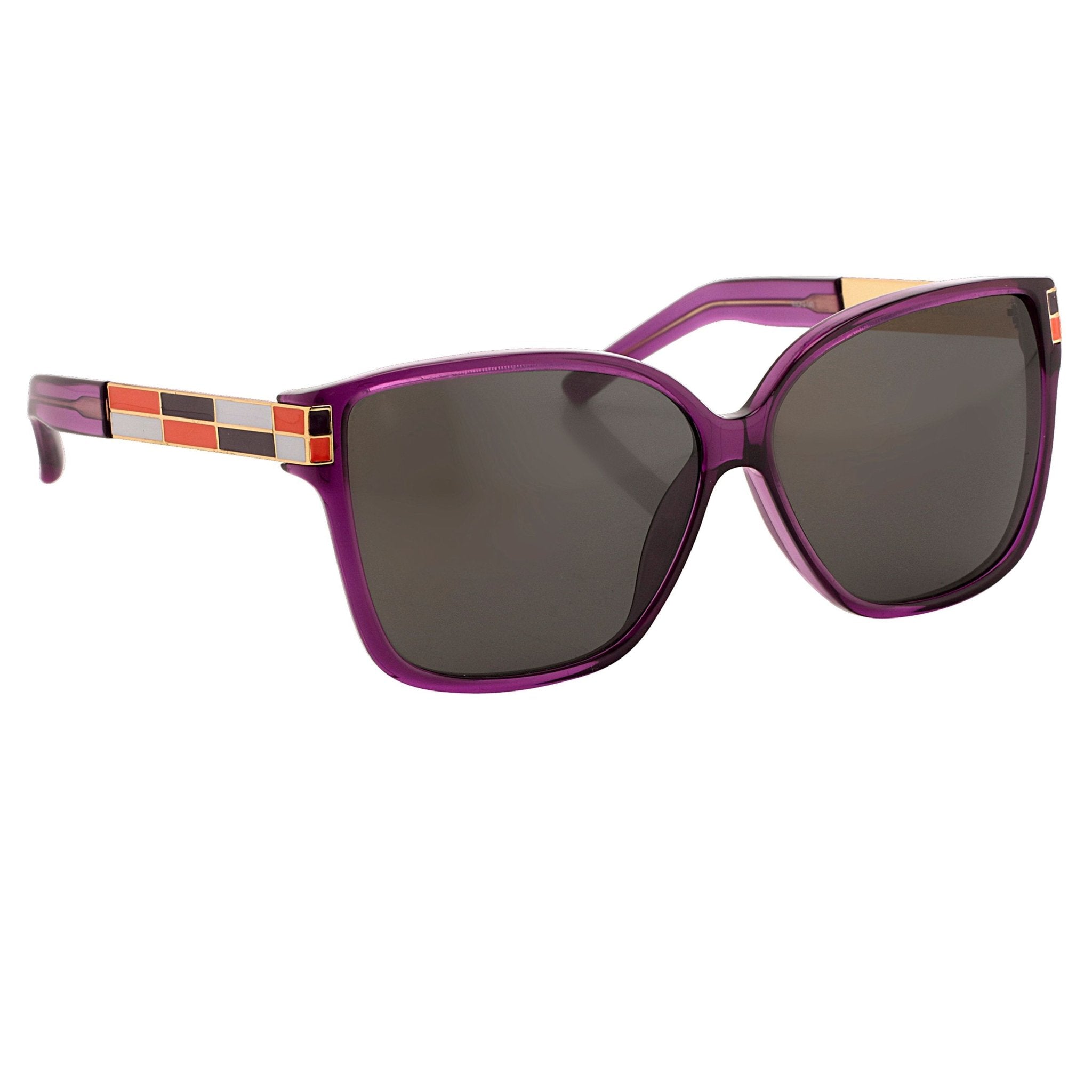Oscar De La Renta Sunglasses Oversized Purple and Green
