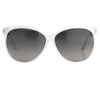 Oscar De La Renta Women Sunglasses Oversized Ivory and Grey