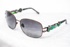 Oscar De La Renta Sunglasses Oval Bronze and Green