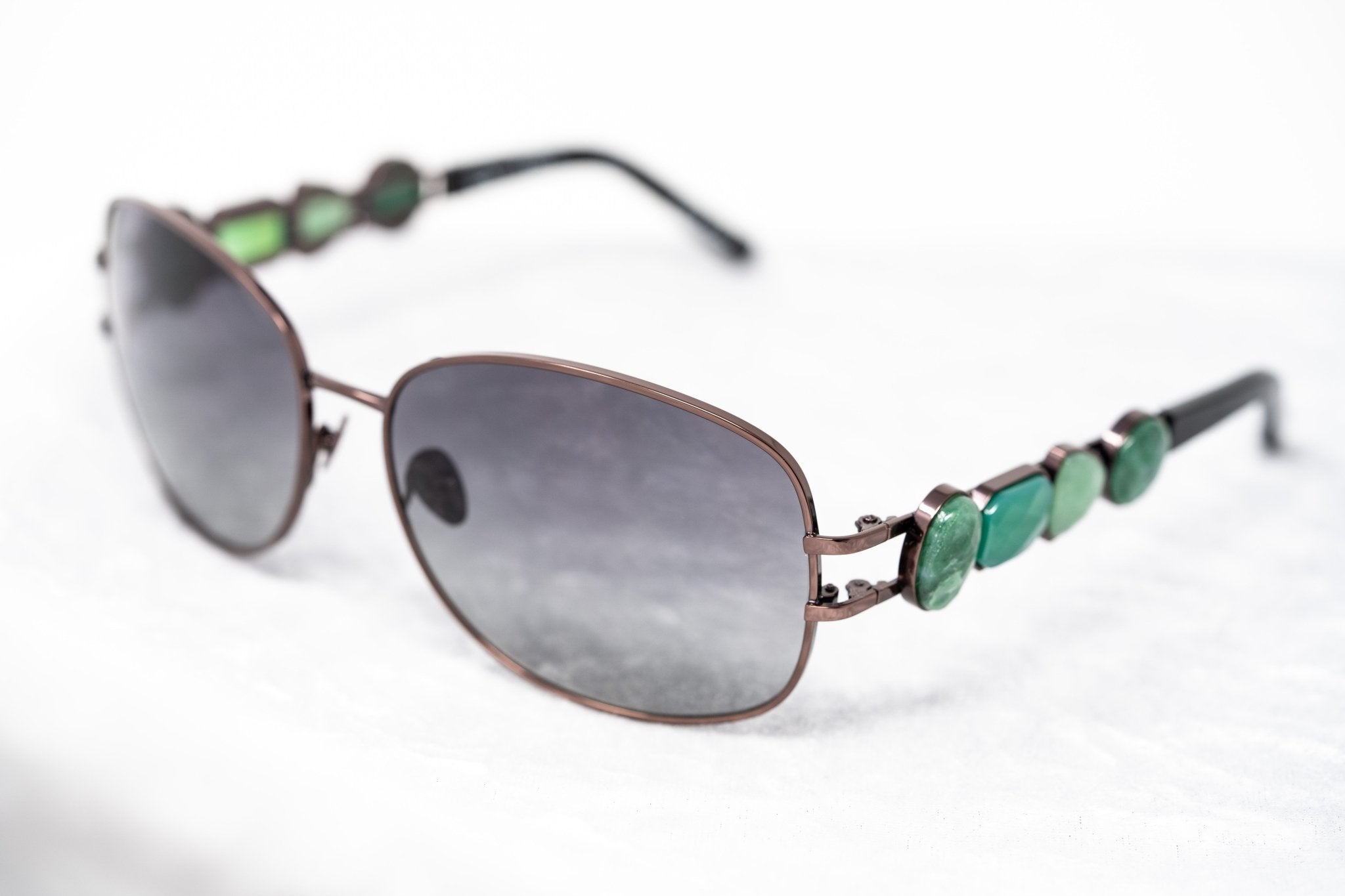 Oscar De La Renta Sunglasses Oval Bronze and Green