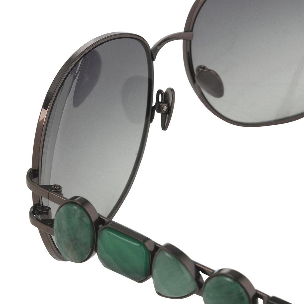 Oscar De La Renta Sunglasses Oval Bronze and Green