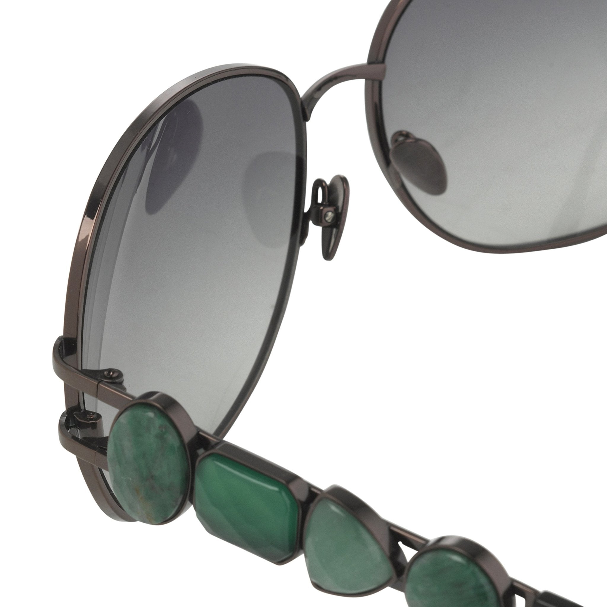 Oscar De La Renta Sunglasses Oval Bronze and Green