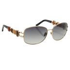 Oscar De La Renta Sunglasses Oval Rose Gold and Grey