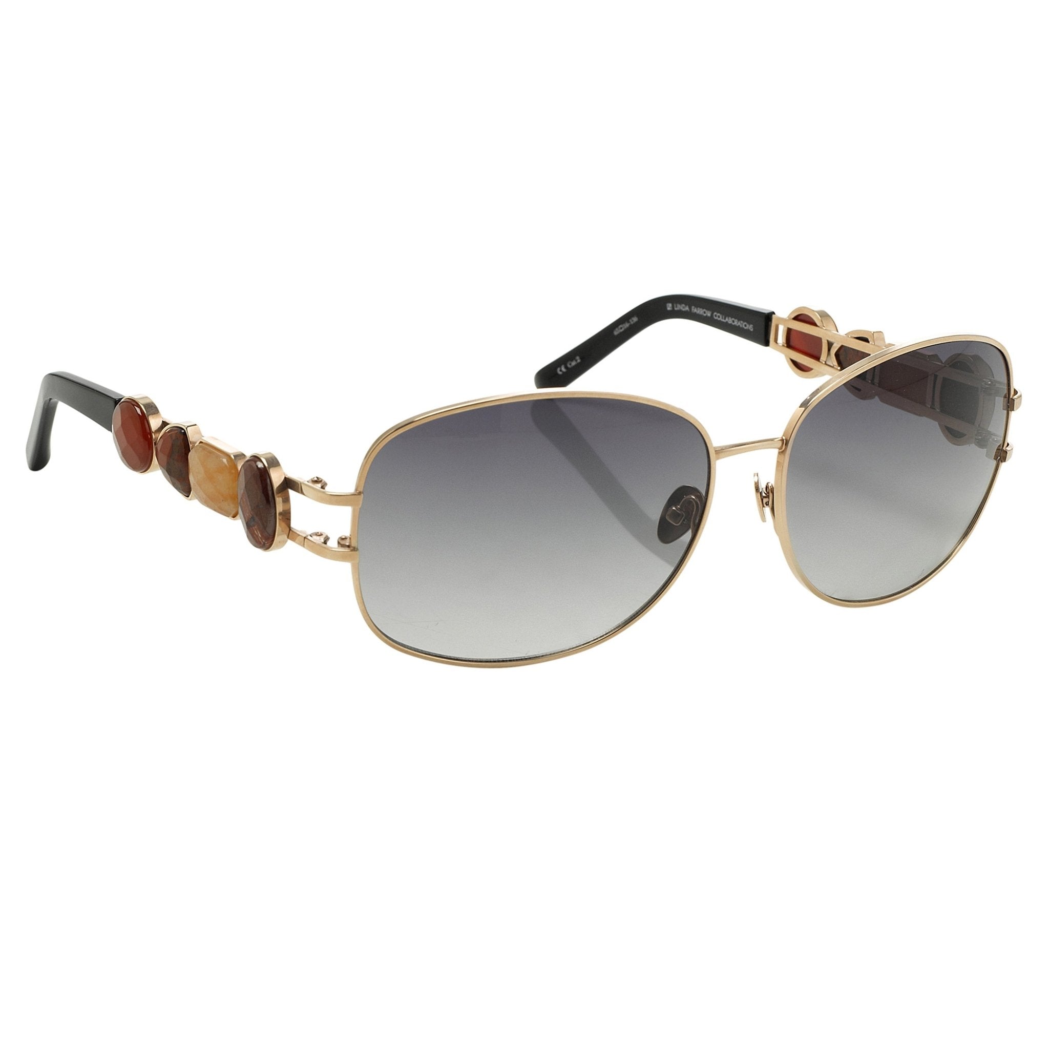 Oscar De La Renta Sunglasses Oval Rose Gold and Grey