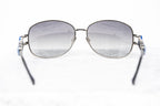 Oscar De La Renta Sunglasses Oval Gun Metal and Grey