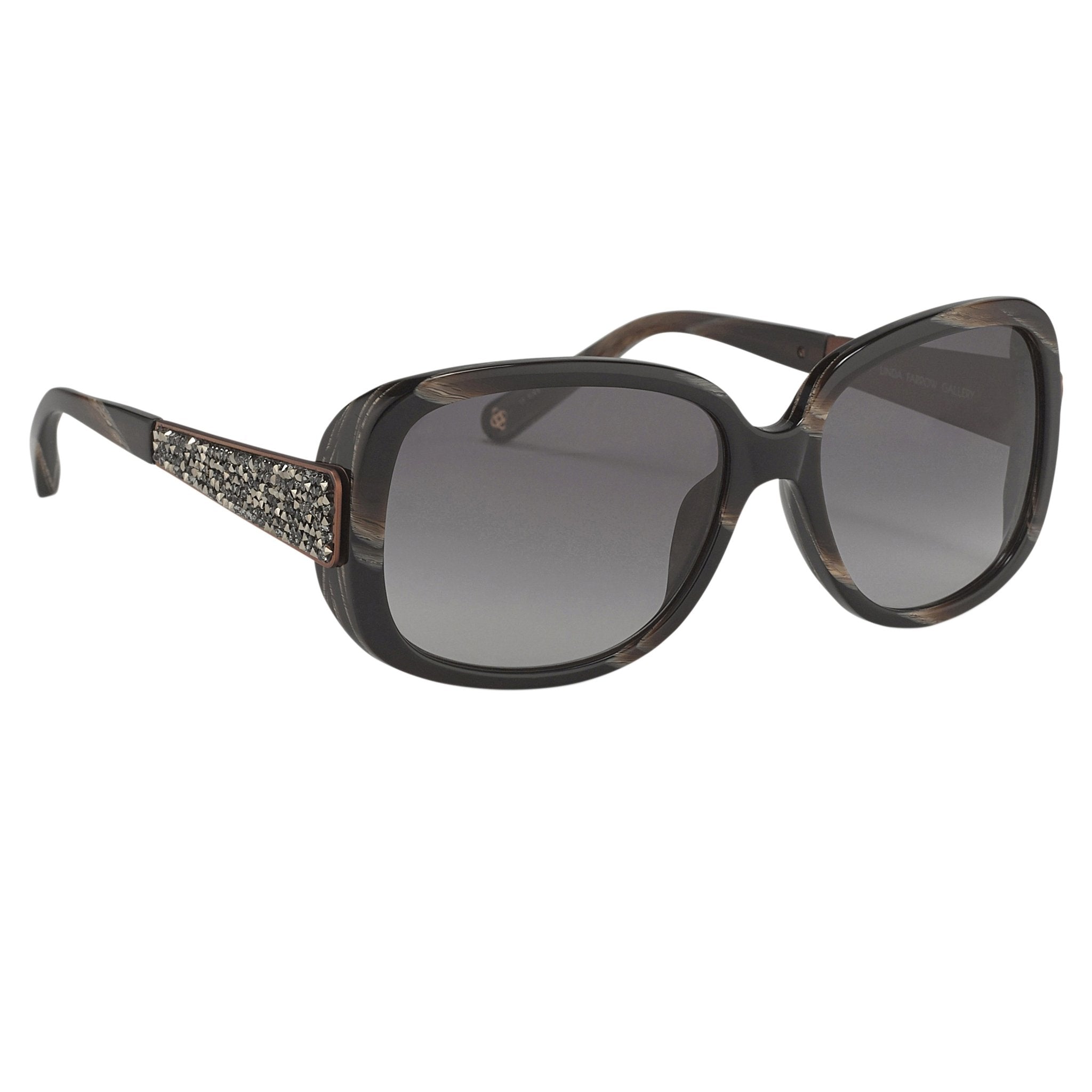 Oscar De La Renta Sunglasses Oversized Horn and Grey