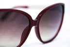 Oscar De La Renta Sunglasses Oval Deep Red and Brown
