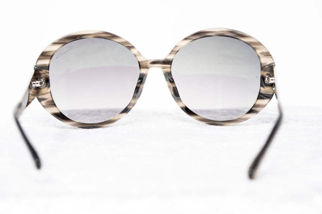 Oscar De La Renta Sunglasses Oversized Inky Horn and Grey