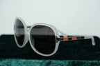 Oscar De La Renta Sunglasses Oversized Ivory and Grey