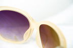 Oscar De La Renta Sunglasses Oversized Nude Silver and Amber
