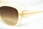 Oscar De La Renta Sunglasses Oversized Nude Silver and Amber