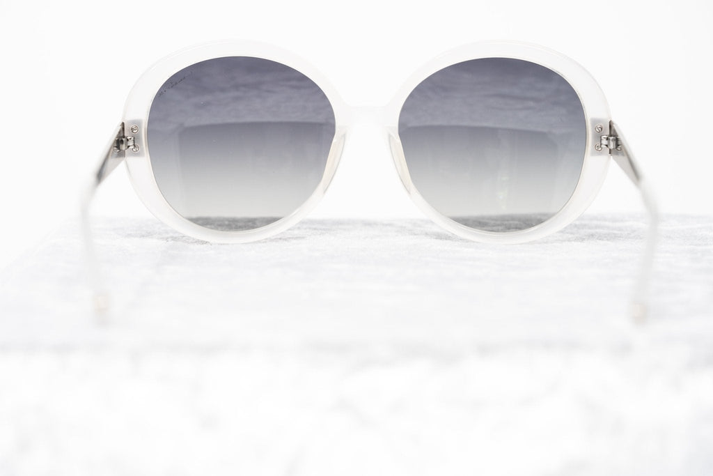 Oscar De La Renta Sunglasses Round Ivory and Grey