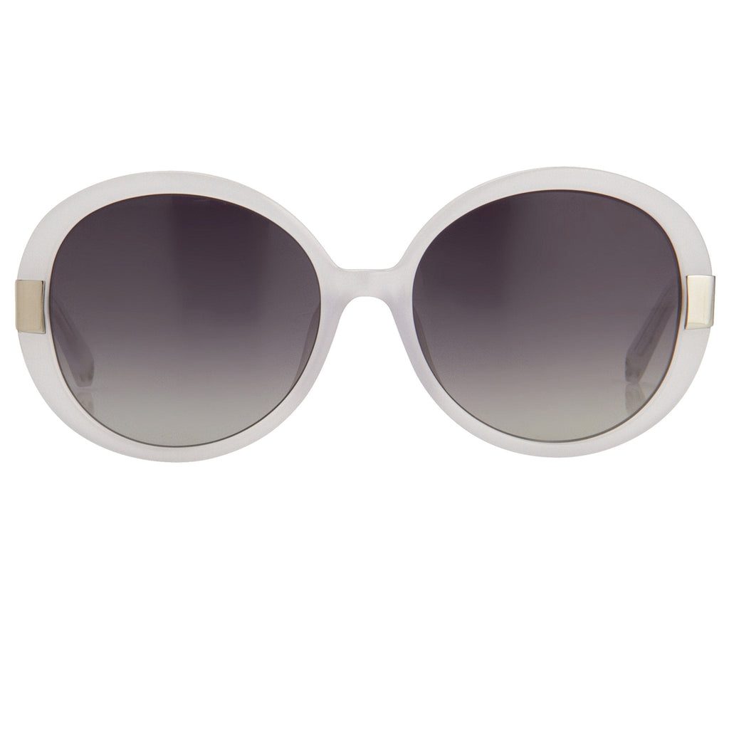 Oscar De La Renta Sunglasses Round Ivory and Grey
