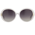 Oscar De La Renta Sunglasses Round Ivory and Grey