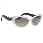 Oscar De La Renta Sunglasses Oval Ivory and Grey