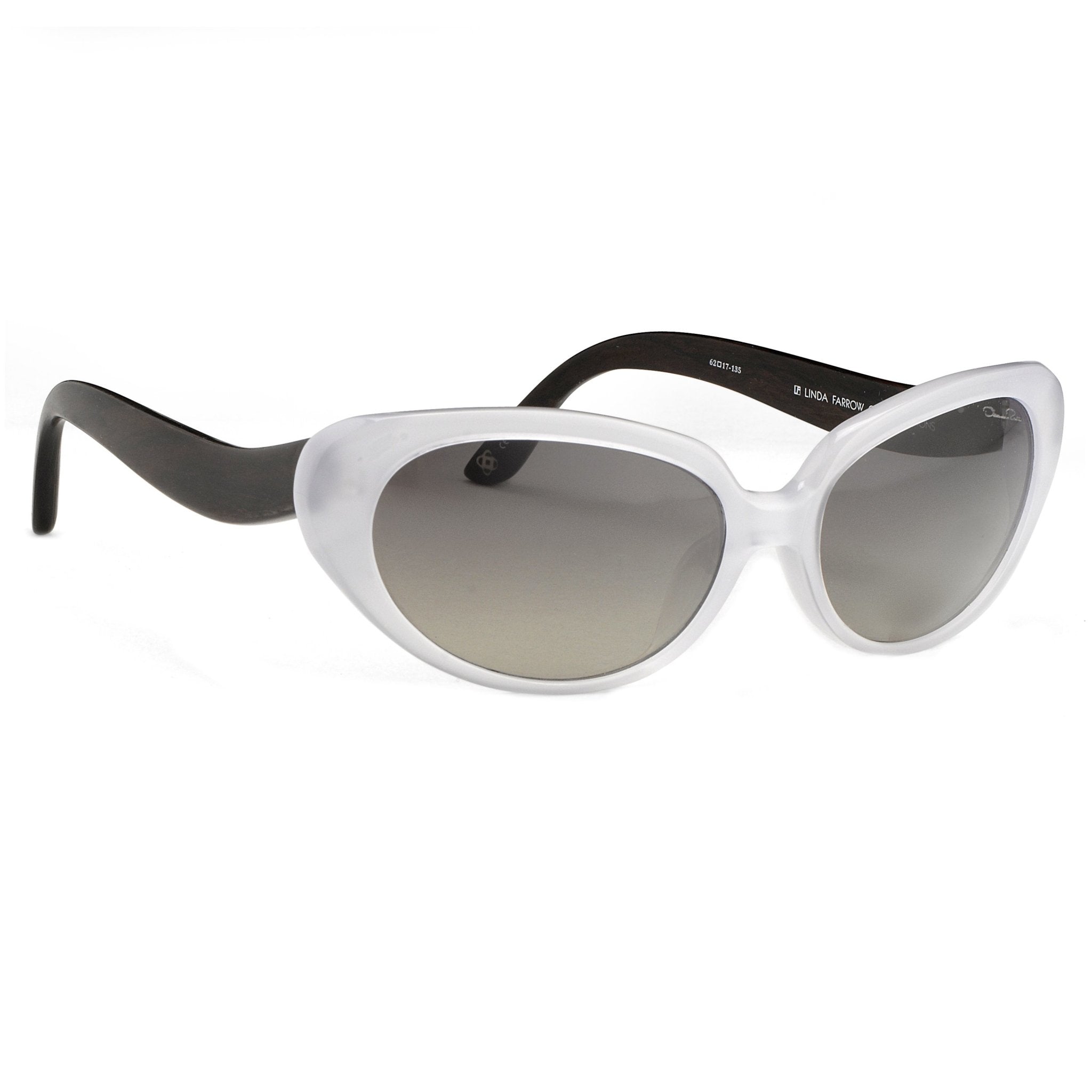 Oscar De La Renta Sunglasses Oval Ivory and Grey