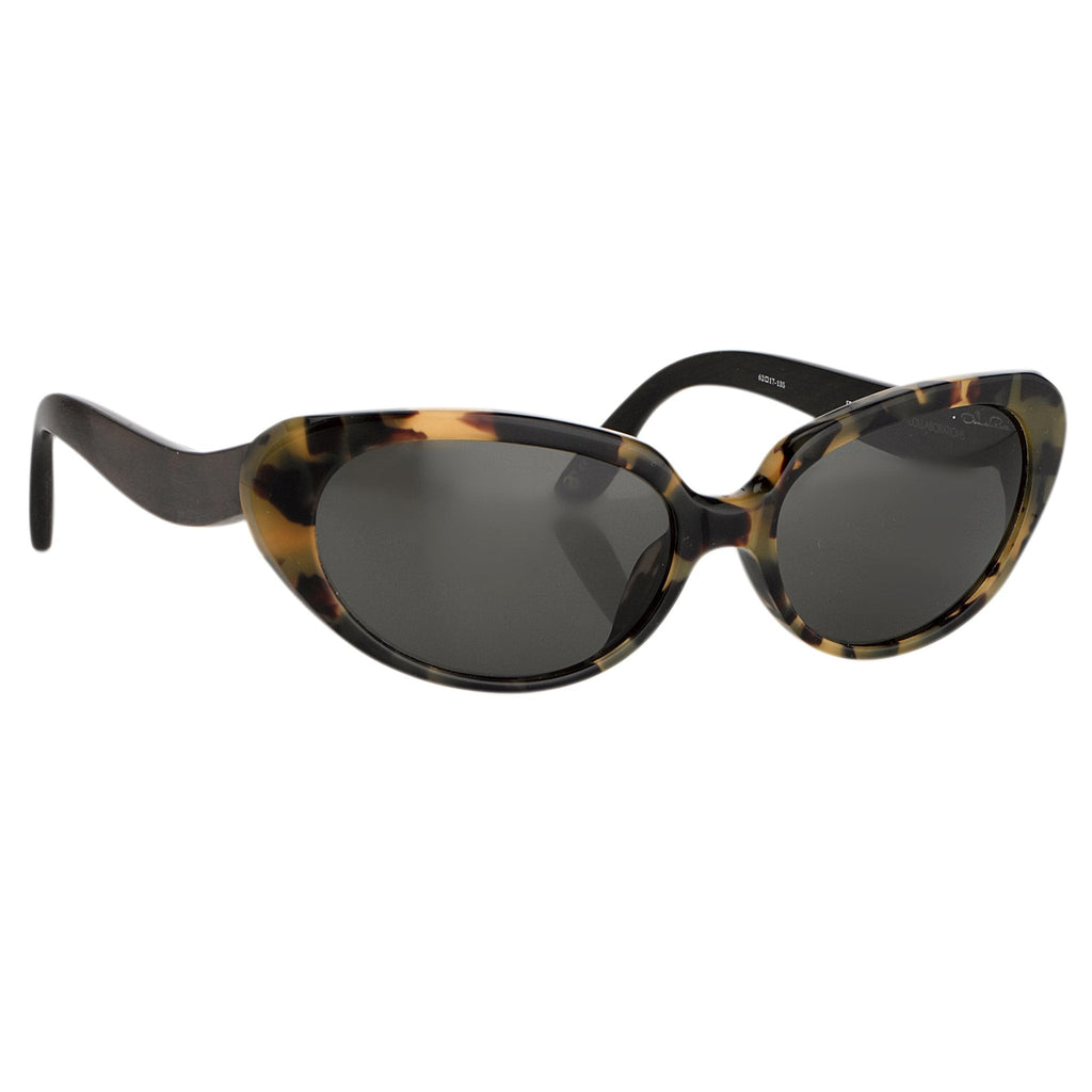 Oscar De La Renta Sunglasses Oval Tortoise and Dark Grey