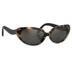 Oscar De La Renta Sunglasses Oval Tortoise and Dark Grey