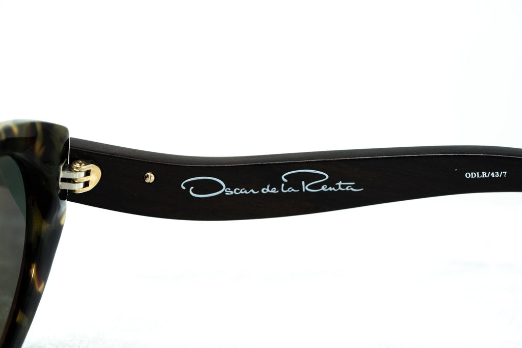 Oscar De La Renta Sunglasses Oval Tortoise and Dark Grey