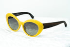 Oscar De La Renta Ladies Sunglasses Oval Yellow and Grey