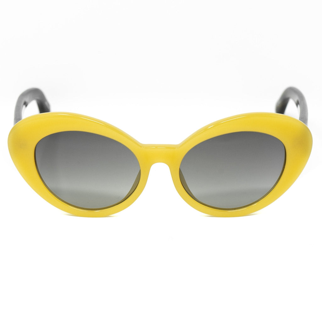 Oscar De La Renta Ladies Sunglasses Oval Yellow and Grey