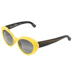 Oscar De La Renta Ladies Sunglasses Oval Yellow and Grey